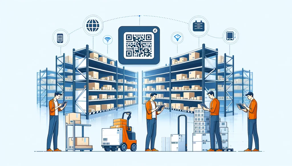 How a QR Code connects warehouse management system